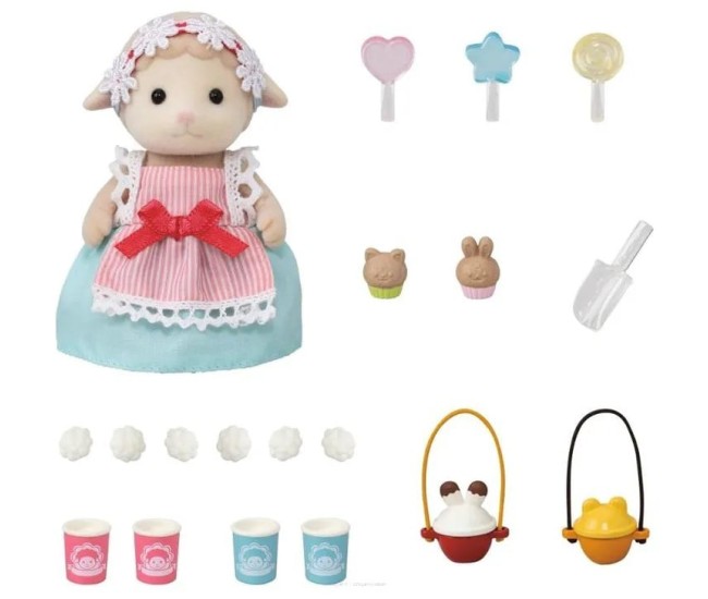Sylvanian Families - Set Stand Tricicleta pentru Popcorn