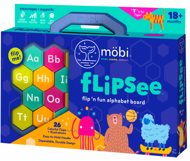 Tabla alfabet piese din silicon si ilustratii Flipsee - Limba engleza