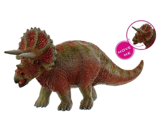 Triceratops - Figurina dinozaur cu cap mobil