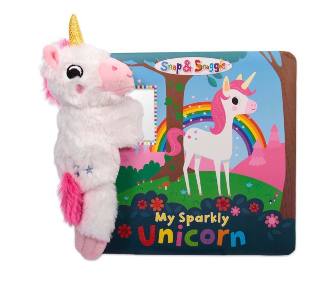Unicornul Meu Stralucitor in Cutie - animalut de plus si carticica in limba engleza