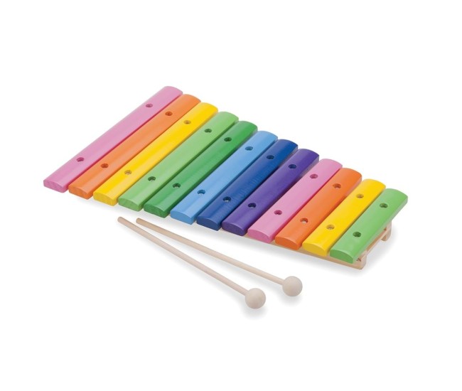 Xilofon Lemn - 12 note colorate