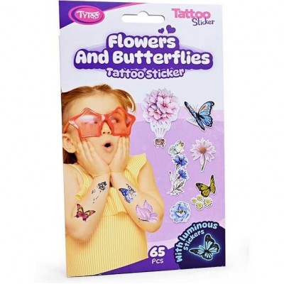 Set 65 tatuaje temporare tip autocolante Flori si Fluturi Tytoo KOPXX1800016