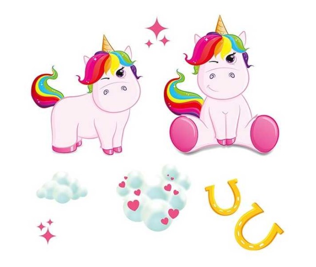 Set stickere perete 3D Unicorn Dream Horse Toi-Toys TT46144A