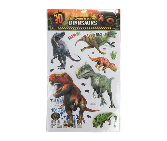Set stickere perete 3D Lumea Dinozaurilor Toi-Toys TT46146A