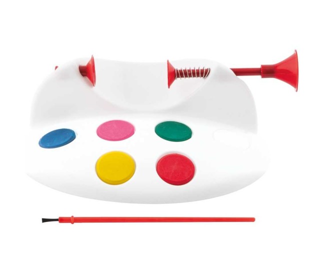 Set creativ pentru pictura pe oua Paste format din suport, acuarele si pensula Grafix GR810033