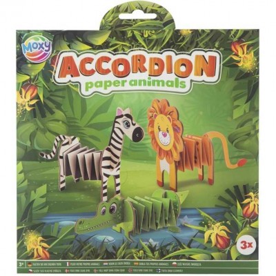 Set Animale acordeon din carton, 3 buc Moxy GR100107
