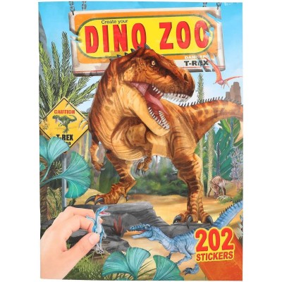 Album Dinozauri - Creeaza-ti propriul Zoo de Dinozauri cu Autocolante si Motive Cool Depesche PT12752