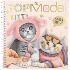 Carte de autocolante TOPModel Kitty Dress pentru fete si minti creative Depesche PT12965