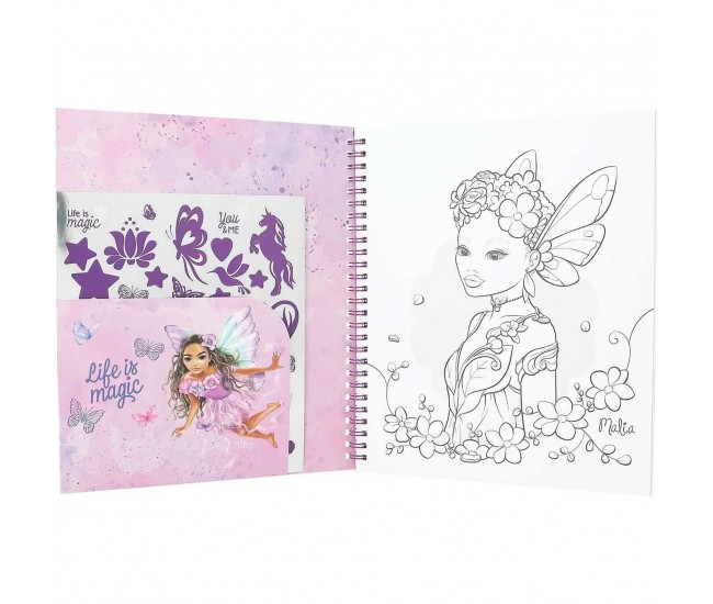 Carte de colorat TOPModel Fairy Love Depesche PT12976 Carte de colorat TOPModel Fairy Love Depesche PT12976