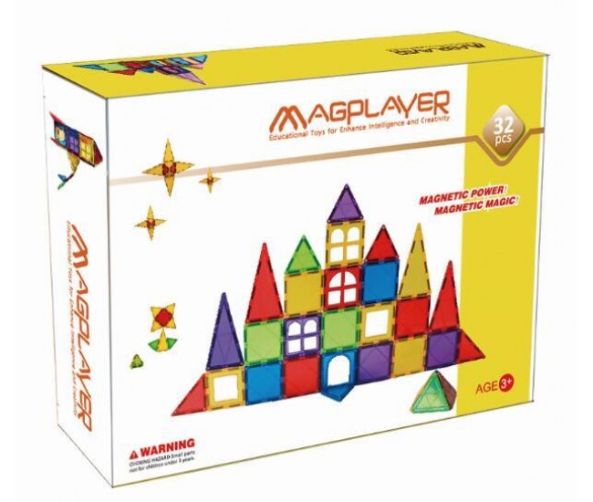 Set de constructie magnetic - 32 piese Set de constructie magnetic - 32 piese