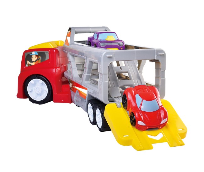 Jucarie interactiva - Camion cu platforma auto Jucarie interactiva - Camion cu platforma auto
