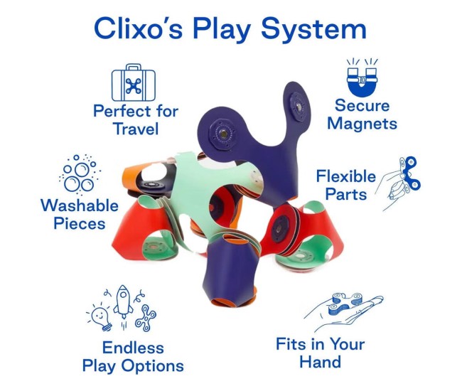 Clixo® joc magnetic de construit - Tiny & Mighty - Spatiul cosmic (9 piese) Clixo® joc magnetic de construit - Tiny & Mighty - Spatiul cosmic (9 piese)