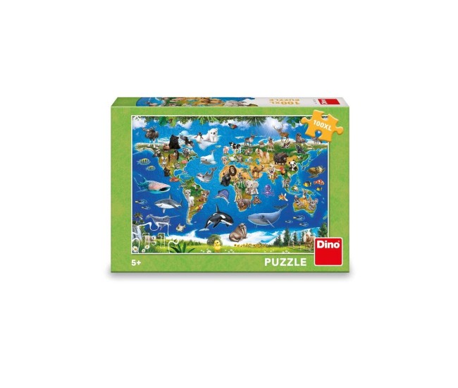 Puzzle XL - Harta animalelor (100 piese) Puzzle XL - Harta animalelor (100 piese)