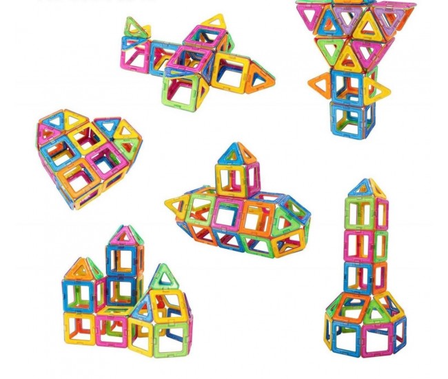 Joc de constructie magnetic - 45 piese Joc de constructie magnetic - 45 piese