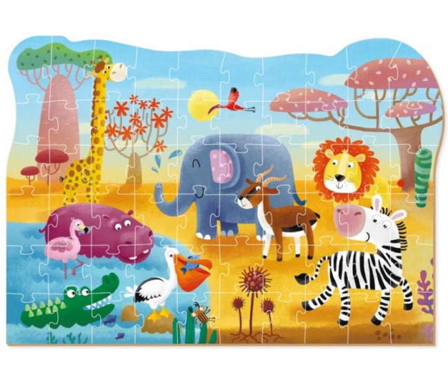 Puzzle - Minunatele animalute din Africa ( 60 piese) Puzzle - Minunatele animalute din Africa ( 60 piese)