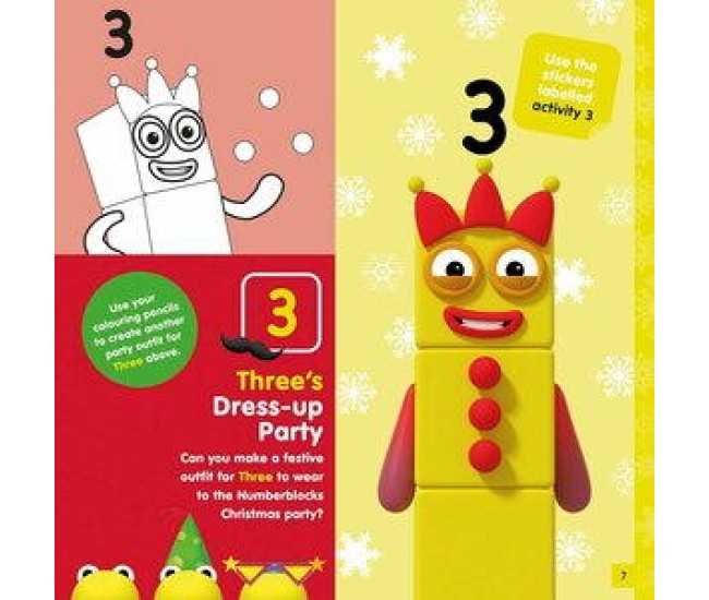 Carte cu abtibilduri si activitati Numberblocks - Magia Craciunului Carte cu abtibilduri si activitati Numberblocks - Magia Craciunului