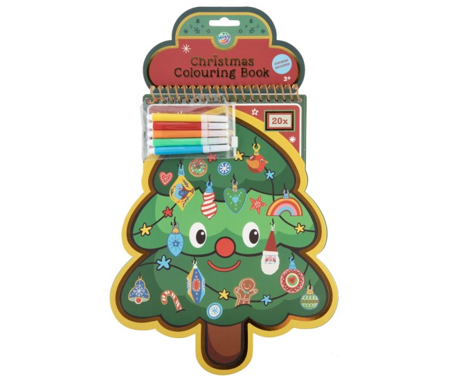 Carte de colorat cu carioci - Bradut de Craciun