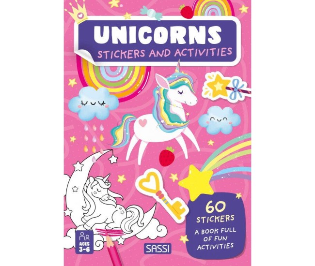 Carte de activitati cu abtibilduri - Unicorni magici Carte de activitati cu abtibilduri - Unicorni magici