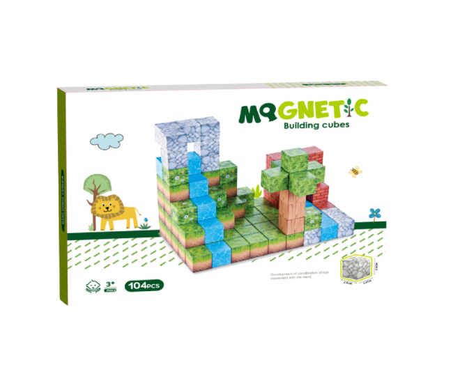 Cuburi magnetice - In natura 104 piese (2.5 cm) Cuburi magnetice - In natura 104 piese (2.5 cm)