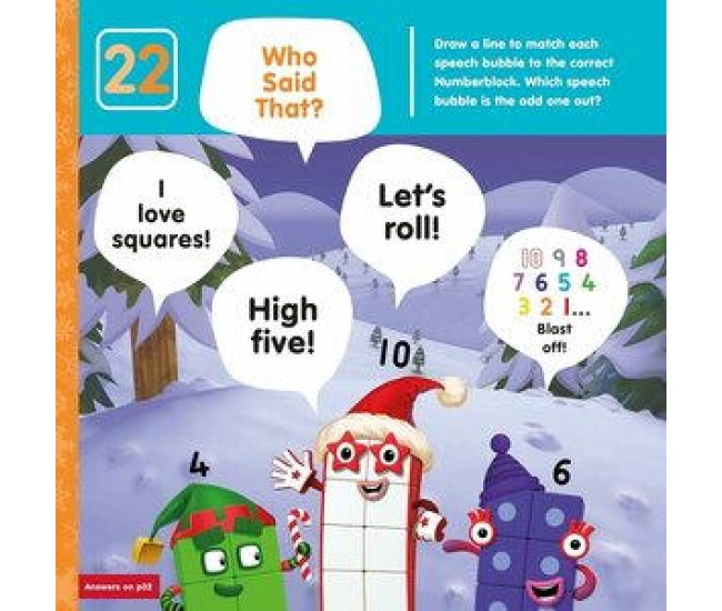 Carte cu abtibilduri si activitati Numberblocks - Magia Craciunului Carte cu abtibilduri si activitati Numberblocks - Magia Craciunului