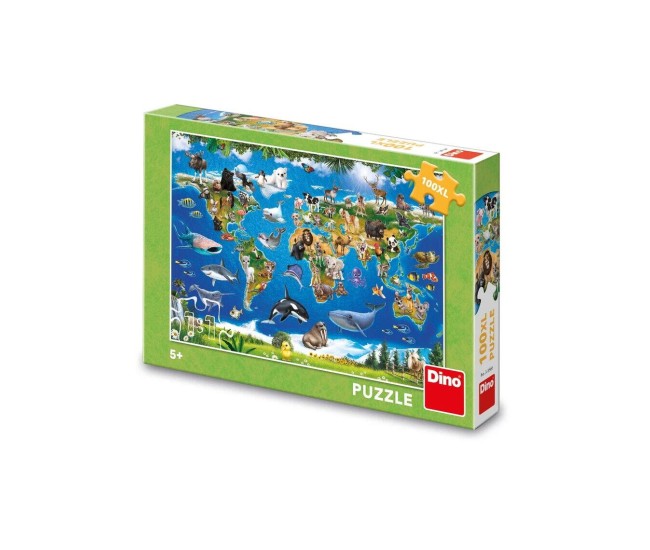Puzzle XL - Harta animalelor (100 piese) Puzzle XL - Harta animalelor (100 piese)