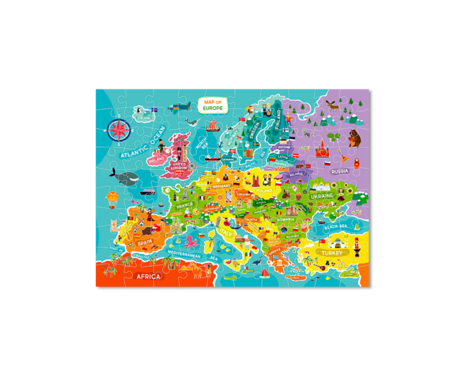 Puzzle - Descopera Europa (100 piese) Puzzle - Descopera Europa (100 piese)
