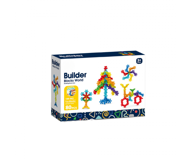 Joc de constructie STEAM - Floricele colorate (80 piese) Joc de constructie STEAM - Floricele colorate (80 piese)