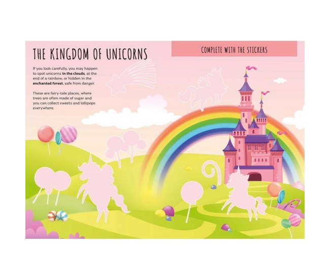 Carte de activitati cu abtibilduri - Unicorni magici Carte de activitati cu abtibilduri - Unicorni magici