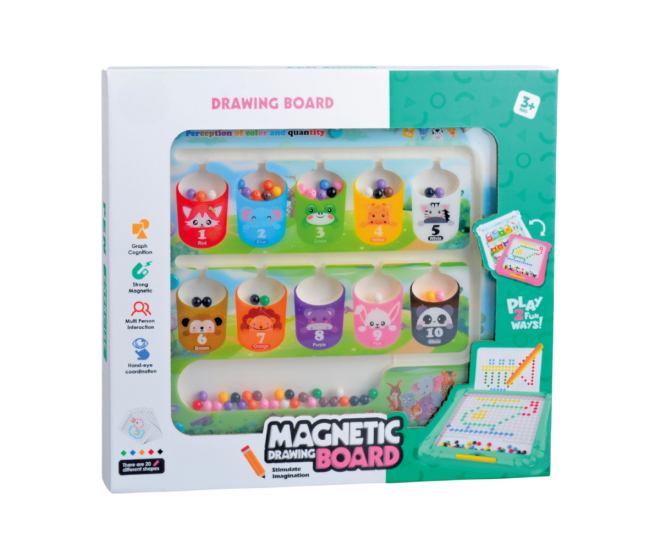 Tablita de desen 2 in 1 cu magneti - Culori si numere Tablita de desen 2 in 1 cu magneti - Culori si numere