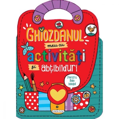 Ghiozdanul meu cu activitati si abtibilduri pentru fete