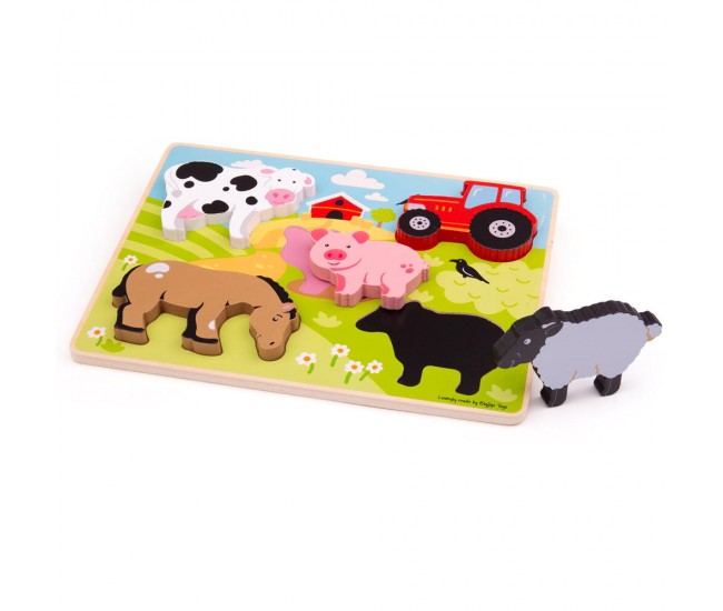 Puzzle din lemn - In ograda Puzzle din lemn - In ograda