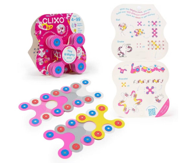 Clixo® joc magnetic de construit - Tiny & Mighty Sparkle (9 piese) Clixo® joc magnetic de construit - Tiny & Mighty Sparkle (9 piese)