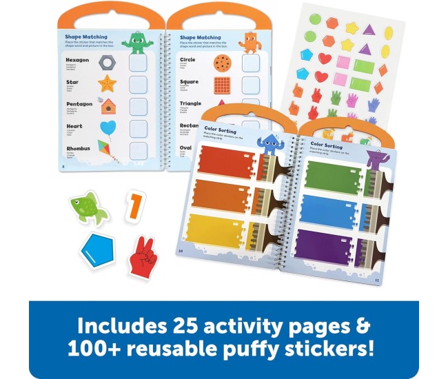 Set activitati educative cu abtibilduri - Culori, numere si forme Set activitati educative cu abtibilduri - Culori, numere si forme