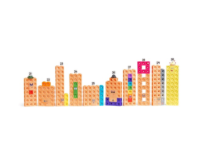 MathLink®Cubes Numberblocks in romana Set de activitati de la 21 - 30 MathLink®Cubes Numberblocks in romana Set de activitati de la 21 - 30