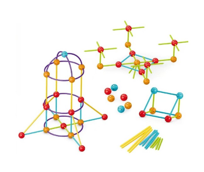 Set de constructie STEAM - Forme 3D (210 piese) Set de constructie STEAM - Forme 3D (210 piese)