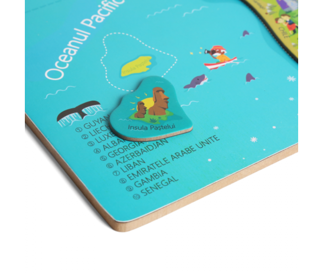 Harta lumii mare - puzzle magnetic (lb.romana) Harta lumii mare - puzzle magnetic (lb.romana)