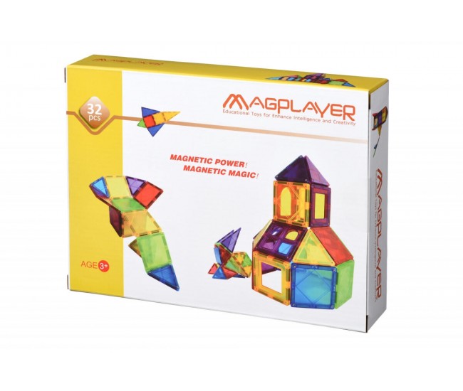 Set de constructie magnetic - 32 piese Set de constructie magnetic - 32 piese