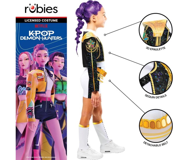 Costum de carnaval K-Pop Demon Hunters - Rumi Golden Deluxe Costum de carnaval K-Pop Demon Hunters - Rumi Golden Deluxe