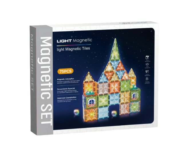 Joc magnetic Diamond cu lumini - 75 piese (7.5 cm) Joc magnetic Diamond cu lumini - 75 piese (7.5 cm)