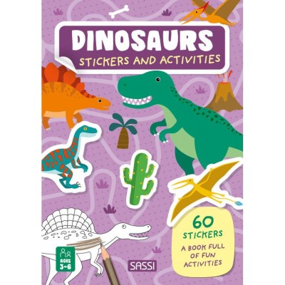 Carte de activitati cu abtibilduri - Dinozauri