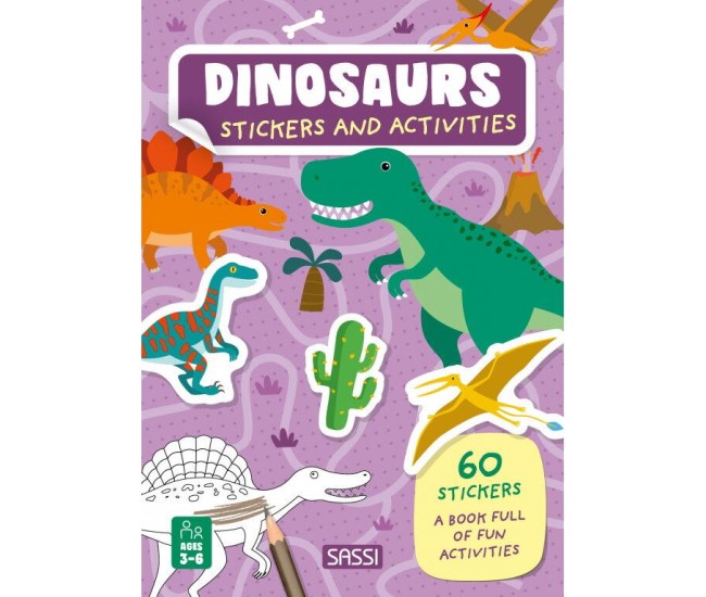 Carte de activitati cu abtibilduri - Dinozauri Carte de activitati cu abtibilduri - Dinozauri