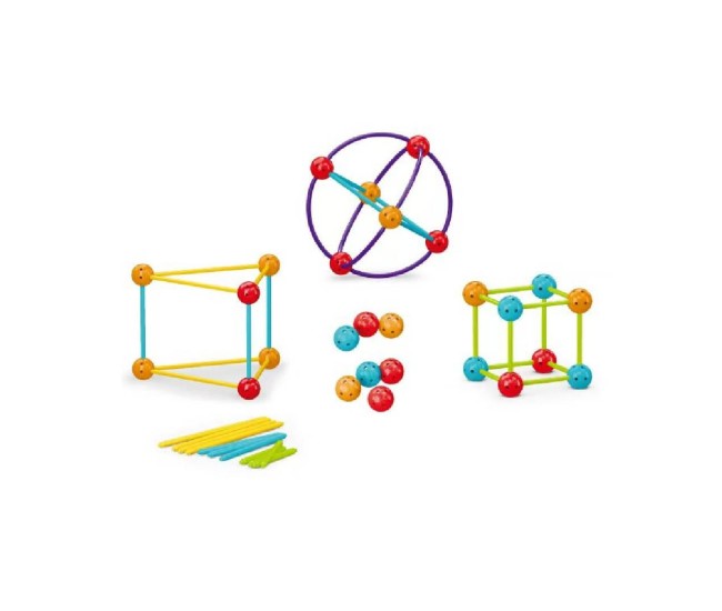 Set de constructie STEAM - Forme 3D (70 piese) Set de constructie STEAM - Forme 3D (70 piese)