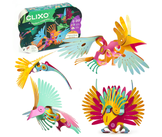 Clixo® joc magnetic de construit - Pasari tropicale (22 piese) Clixo® joc magnetic de construit - Pasari tropicale (22 piese)