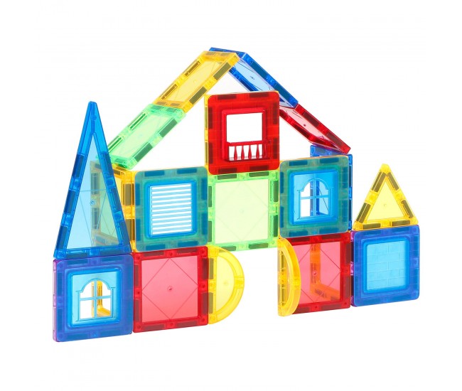 Set de constructie magnetic 3D - 60 piese Set de constructie magnetic 3D - 60 piese