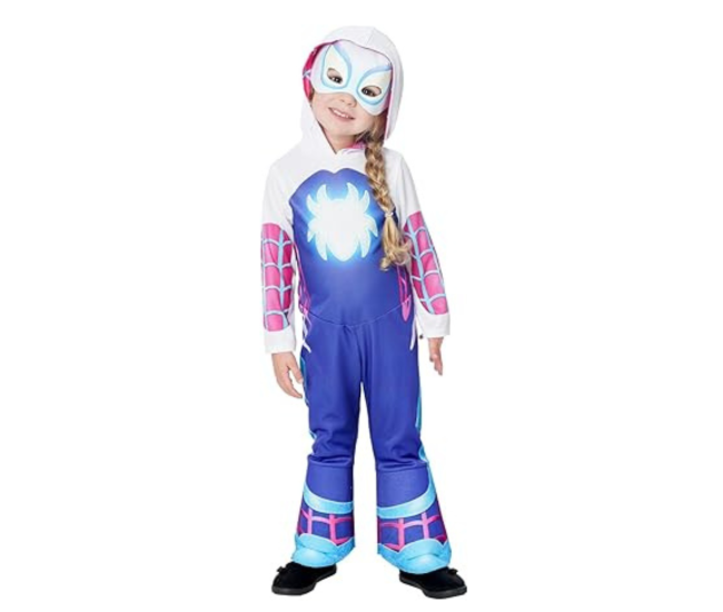 Costum de carnaval reflectorizant - Ghost Spider Costum de carnaval reflectorizant - Ghost Spider