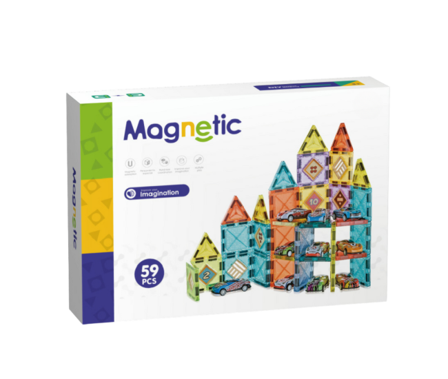 Joc magnetic - Parcarea masinutelor 59 piese (5.5 cm) Joc magnetic - Parcarea masinutelor 59 piese (5.5 cm)