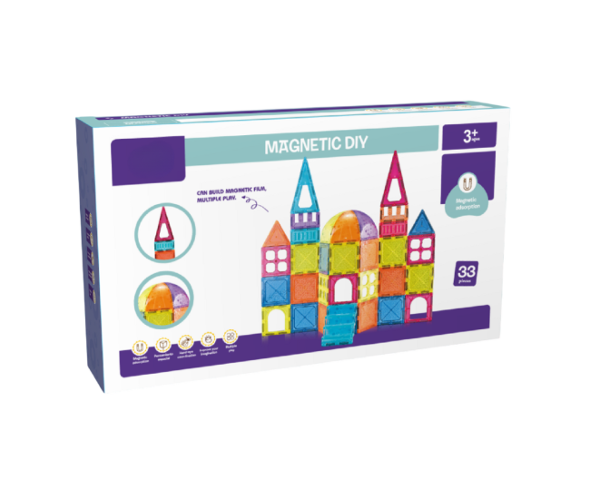 Set de constructie magnetic - 33 piese (7.5 cm) Set de constructie magnetic - 33 piese (7.5 cm)