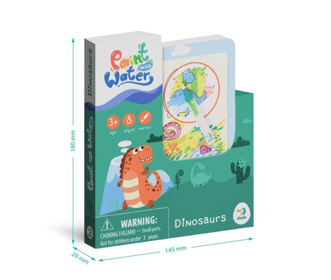 Set de colorat cu apa - Dinozauri Set de colorat cu apa - Dinozauri