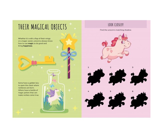 Carte de activitati cu abtibilduri - Unicorni magici Carte de activitati cu abtibilduri - Unicorni magici