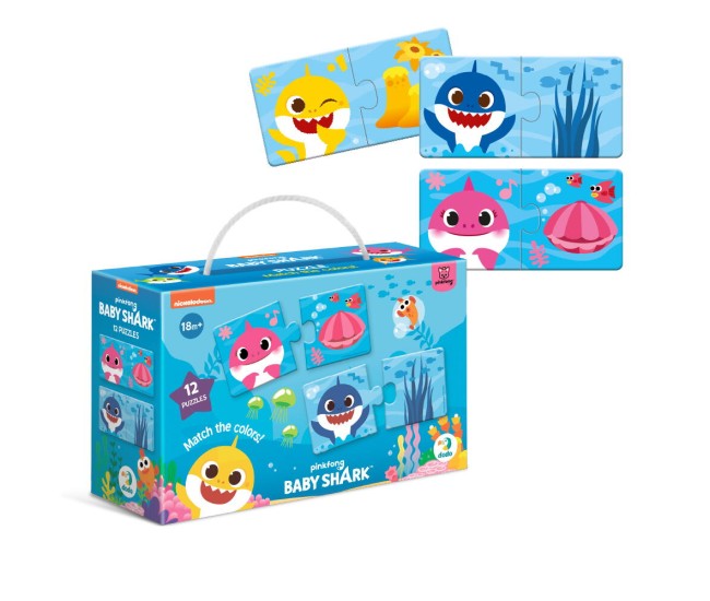 Puzzle - Potriveste culorile cu Baby Shark (24 piese) Puzzle - Potriveste culorile cu Baby Shark (24 piese)